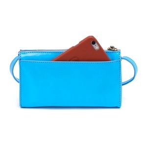 HOBO Blue Leather Jewel Crossbody Purse New With Tags